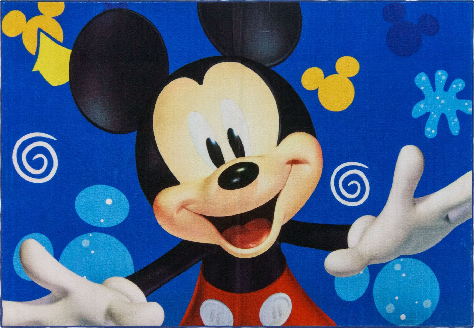 Gertmenian Disney Mickey Mouse Splash Area Rug for Children & Teens, Kids Home Decor for Girls & Boys, 4x6 Large, Multi, 46688