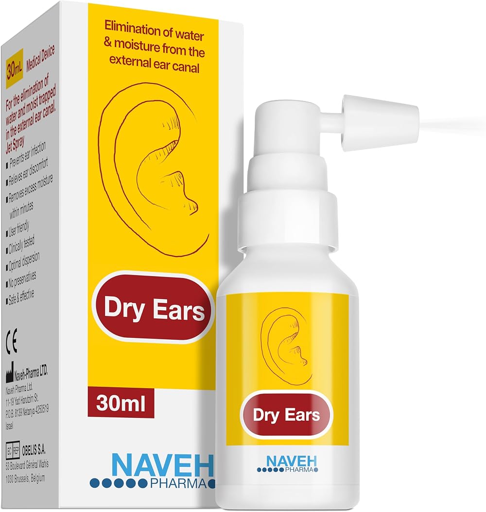NAVEH PHARMA Dry Ears Swimmers Ear Drops Spray 30 ML Ear Drying Drops