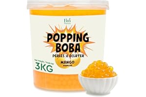 BULK (3KG 6.6LBS) Popping Pearls (Mango Flavour) For Bubble Tea| DIY Marble Size Pearls Bursting Tea Balls| Right Taste And T