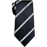 Retreez Classic Regimental Wide Striped Woven Microfiber 3.15" Men's Tie