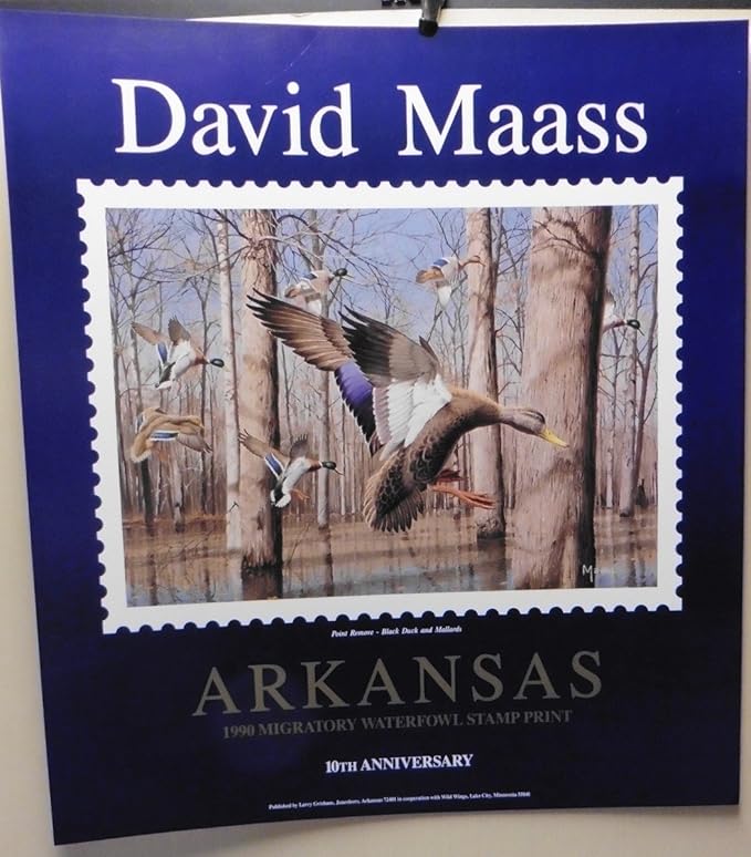 1990 Arkansas Duck Stamp Original Sales Poster Sports