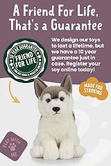 Living Nature Husky Stuffed Animal 8 Inch Soft Toy Educational Tag Eco-Friendly view 6