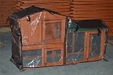 BUNNY BUSINESS GROVE Rabbit Hutch Cover Brown 147 x 53 x 84 cm
