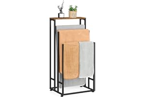 Freestanding Towel Racks for Bathroom 3 Tier Towel Drying Rack Standing Towel Rack with Shelf Hand Towel Holder Stand for Bat