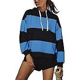 SENSERISE Women Striped Workout Set 2 Piece Outfits Matching Lounge Sets Oversized Hoodies Shorts Sets Travel Sweatsuits