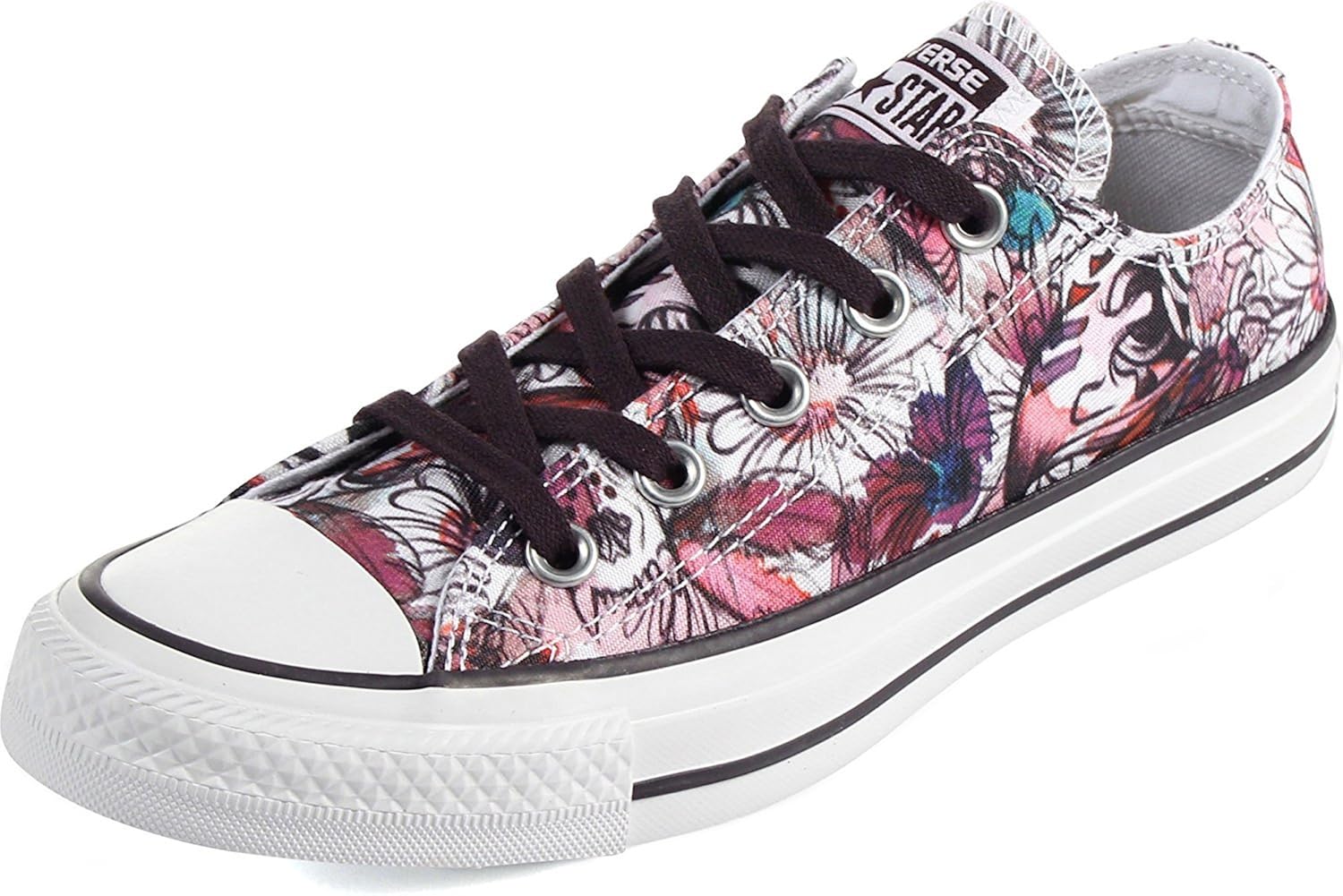 red daisy print converse
