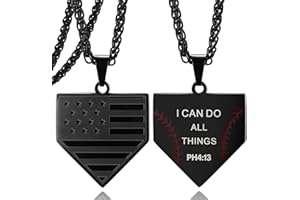 Chrishine Life 20 Inch Baseball Basketball Football Cross Necklace Jewelry - Cool Birthday Anniversary Christmas Graduation Easter Gifts for Teens Teenage Boys Men