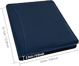 GraduatePro A4 Leather Zipped Portfolio Padfolio with Tablet Pocket Blue view 2