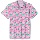 Tipsy Elves Golf Shirts for Men - Performance Athletic Fit Men's Golf Polo Shirts for Men w/Moisture Wicking Stretch Fabric