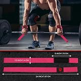 WFX Weight Lifting Straps Wrist Support Padded Neoprene Pink view 3