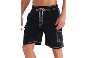 APTRO Men's Swim Trunks Quick Dry Swim Shorts 9" Inseam Bathing Suit with Mesh Lining