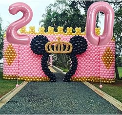 TONIFUL 40 Inch Large Light Pink Number 20 Balloons