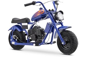 HOVER HEART Gas Mini Chopper Bike, DB004 Model 49.4 CC 2-Stroke Dirt Bike with Big Headlight, Premium Tire, Metal Frame, Disc Brakes, Max Load 165Lbs, Up to 20Mph, EPA Approved