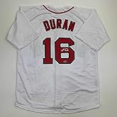 Facsimile Autographed Jarren Duran Boston White Reprint Laser Auto Baseball Jersey Size Men's XL