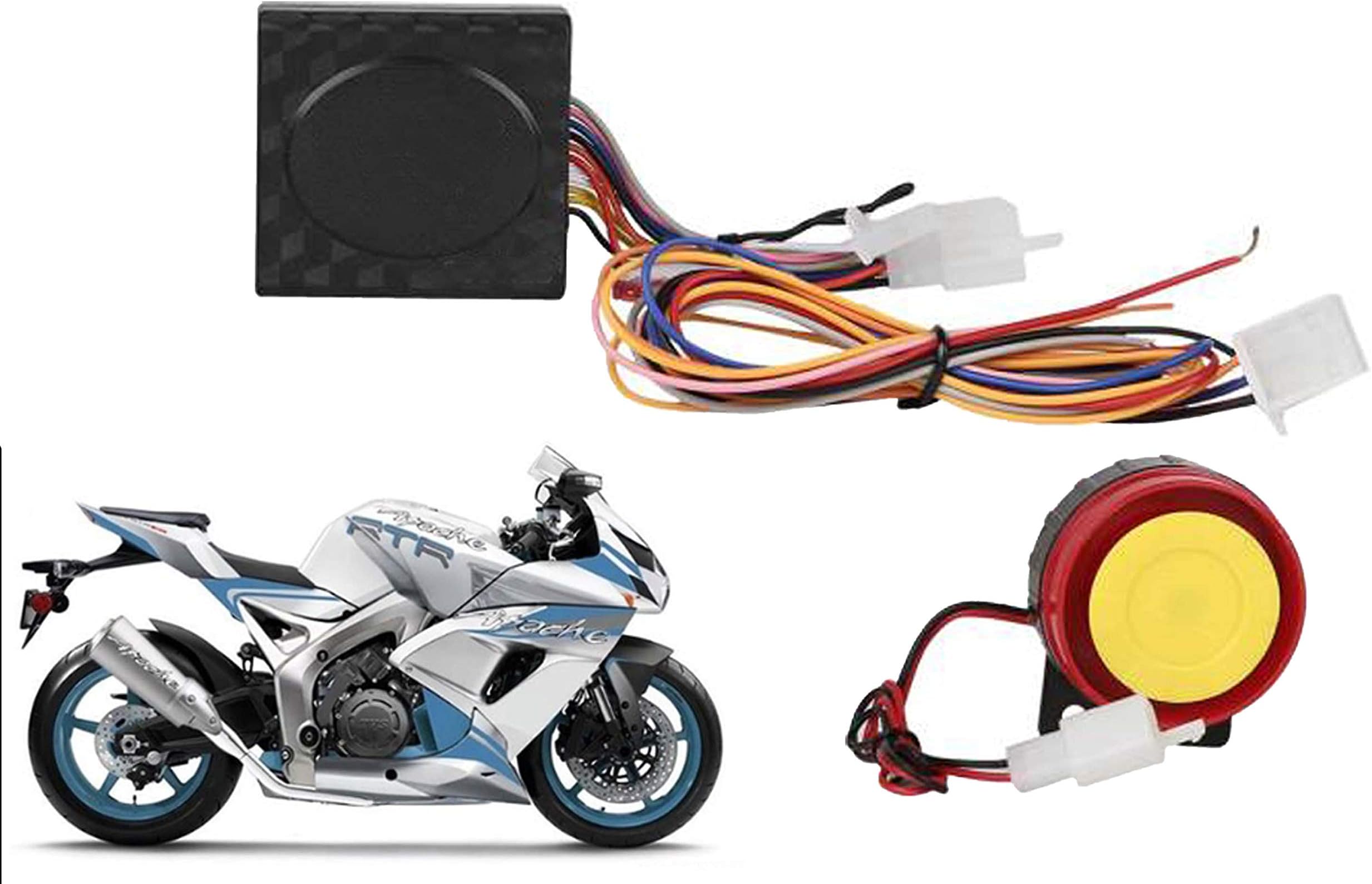 SHOP4U Anti-Theft Security System Alarm with Remote for TVS Apache RR310