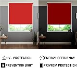 Funky Gadgets Red Blackout Roller Blind 120x210 Easy Fit Child Safe view 8