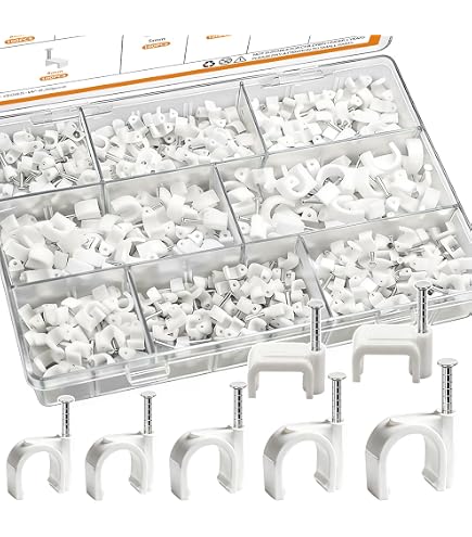Fermacavi Coassiali Flex In Plastica – 100 Pezzi Neri Per Cavi Cat6 Ed Elettrici, 1/4 Di Pollice