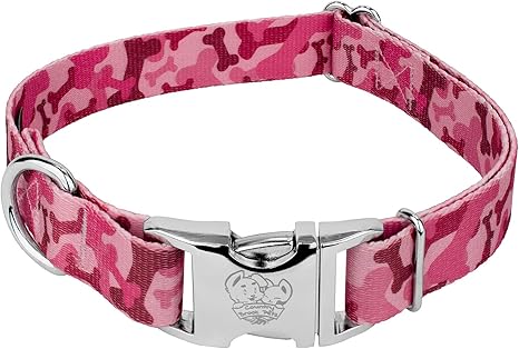 pink camo dog collar