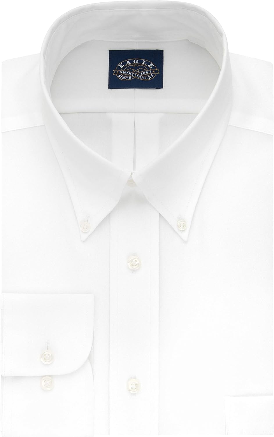 Eagle Men's TALL FIT Dress Shirts Non Iron Stretch Button Down Collar Solid (Big and Tall): Clothing