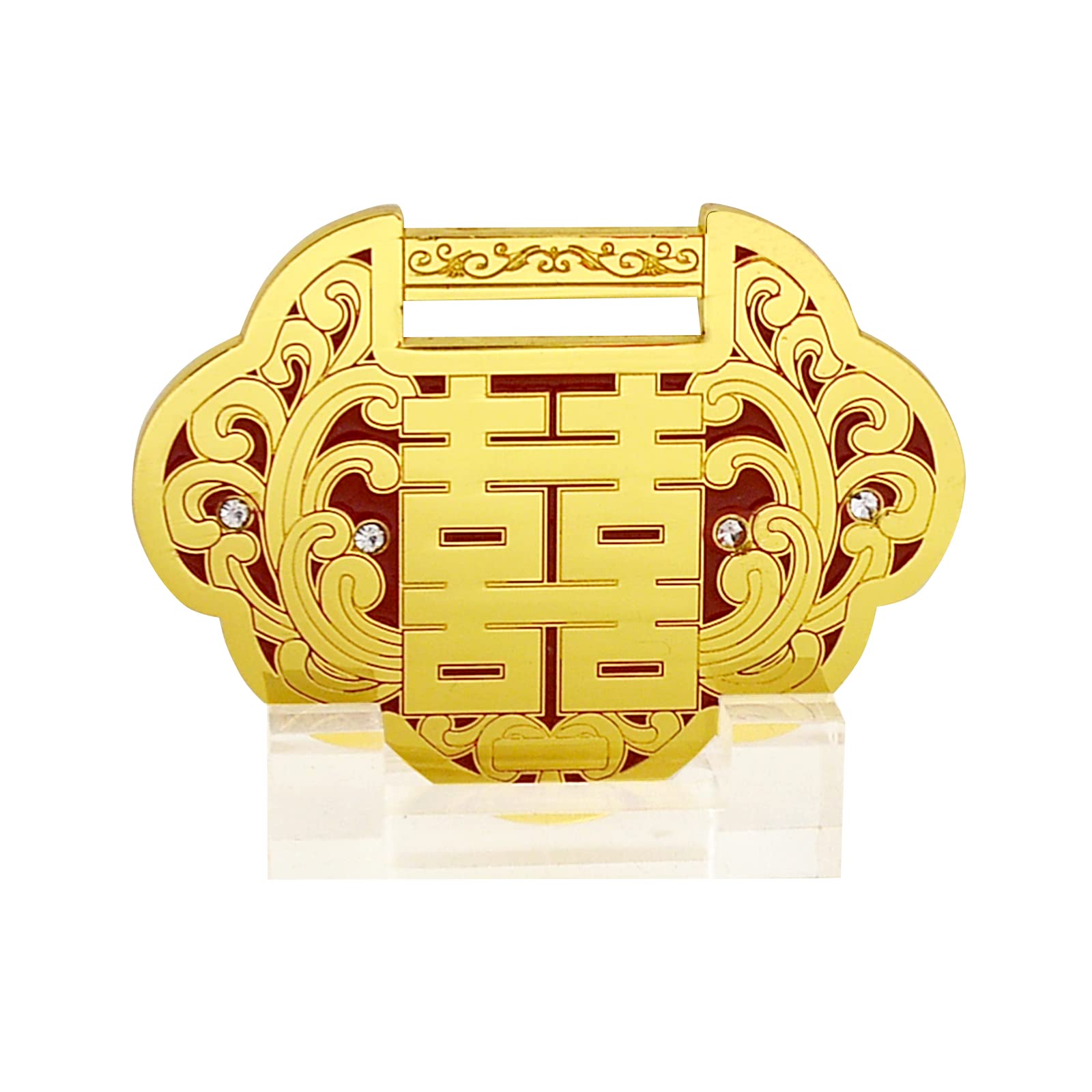 juanxian FengShui Marriage Lock Plaque for Good Relationship with Stand and Box W5003