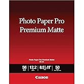 Canon Premium Photo Paper, Matte, 8.5 x 11-Inch (50 Sheets/Package)