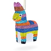 Donkey Pinata Blown Glass Christmas Ornament