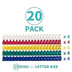 Binditek 20 Pack Plastic Binding Comb Spines, 1
