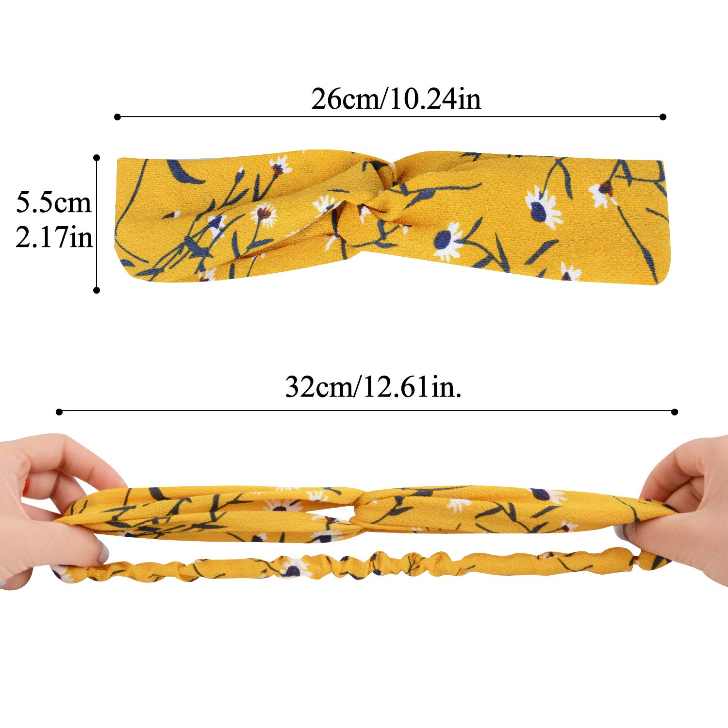 Boho Headbands for Women, FunPa 20PCS Workout Fashion Head Bands Floral Style Criss Cross Head Wrap Elastic Yoga Headbands Turban Headbands : Beauty