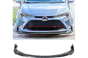 SYON AUTO FITS 2020-2024 TOYOTA COROLLA SEDAN LE/XLE GLOSSY BLACK V STYLE FRONT BUMPER LIP SPLITTER