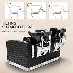 OmySalon 2-Seater Backwash Unit Salon Shampoo Bowl