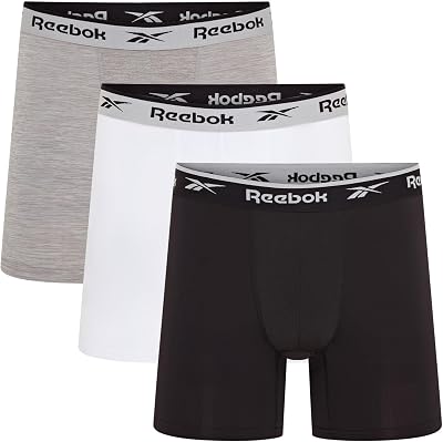 Boxers Ainslie pour Hommes | Lot de 3 Boxers de Sport, sous-vêtements Respirants et Extensibles | Multipack de Boxers, Noir/Blanc/Gris Chine