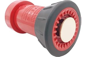SpringSpray 1-1/2" NST/NH Fire Hose Nozzle Spray Polycarbonate Jet Fog Industrial Fireman 1.5" Nozzle 75 gpm Fire Equipment