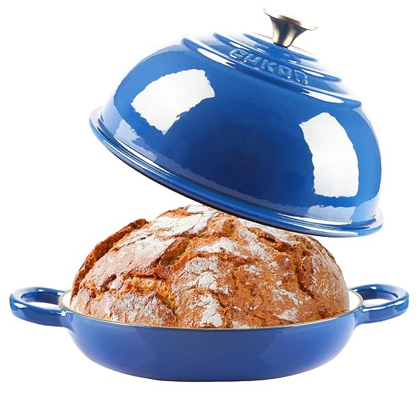 CUKOR 7QT DUTCH OVEN POT WITH LID, ENAMELED CAST IRON DUTCH OVEN FOR BREAD BAKING, NON-STICK BREAD POT FOR OVEN/STOVETOP (ROAST, BRAISING, STEWING, SOUPS)