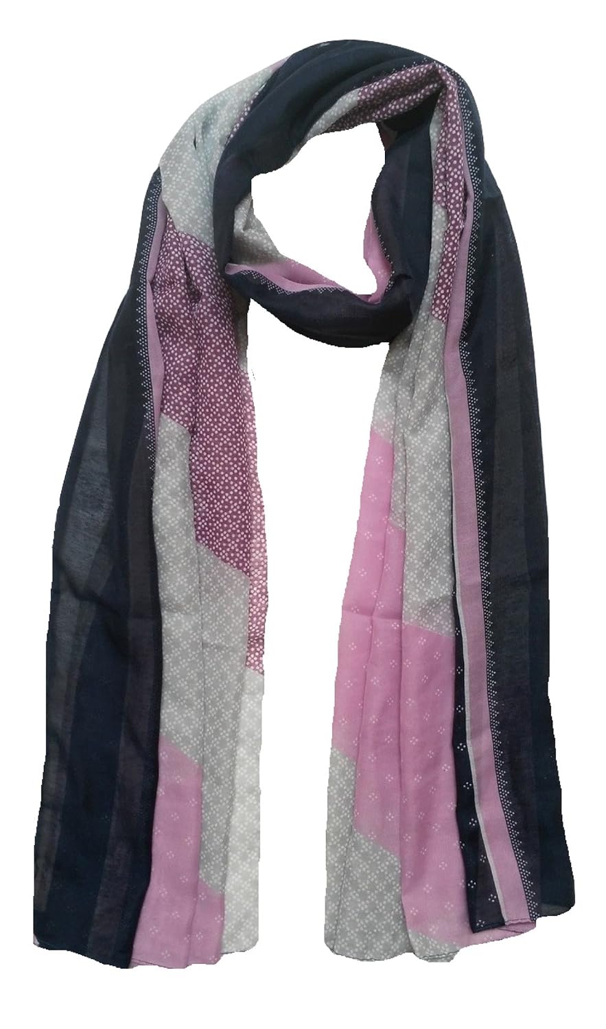 fusfus women's poly cotton printed stoles (multicolour) - pack of 10