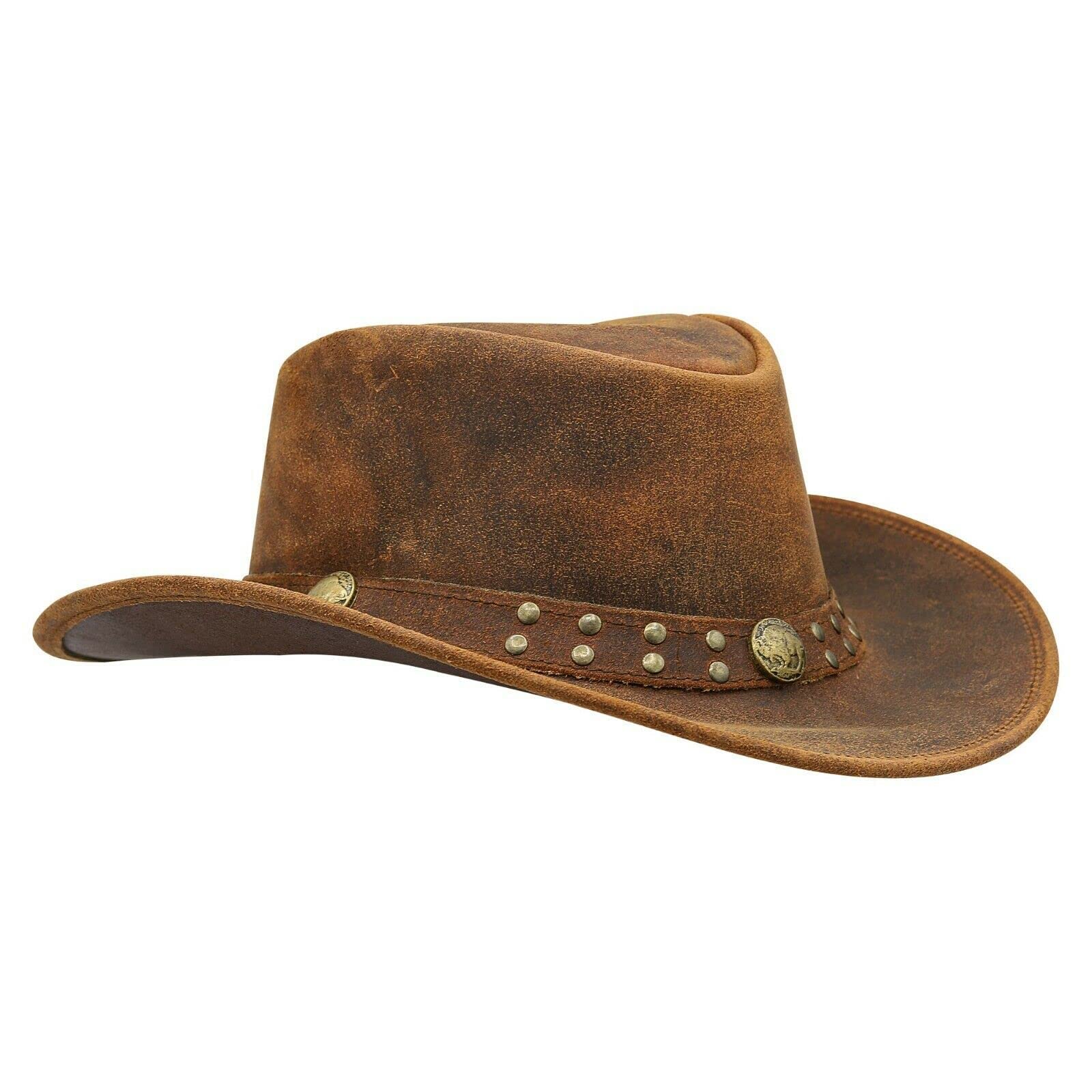 Genuine Suede Leather Cowboy Hat Wide Brim Shapeable Unisex Adult 100% Genuine Suede Leather HAT Western Cowboy Hat Men and  main image 2