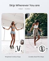 RENPHO Smart Jump Rope with Counter Adjustable Cordless Rope Fitness App Data view 3