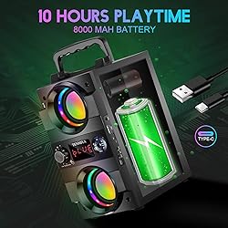 TENMIYA 40W(60W Peak) Portable Bluetooth Speakers
