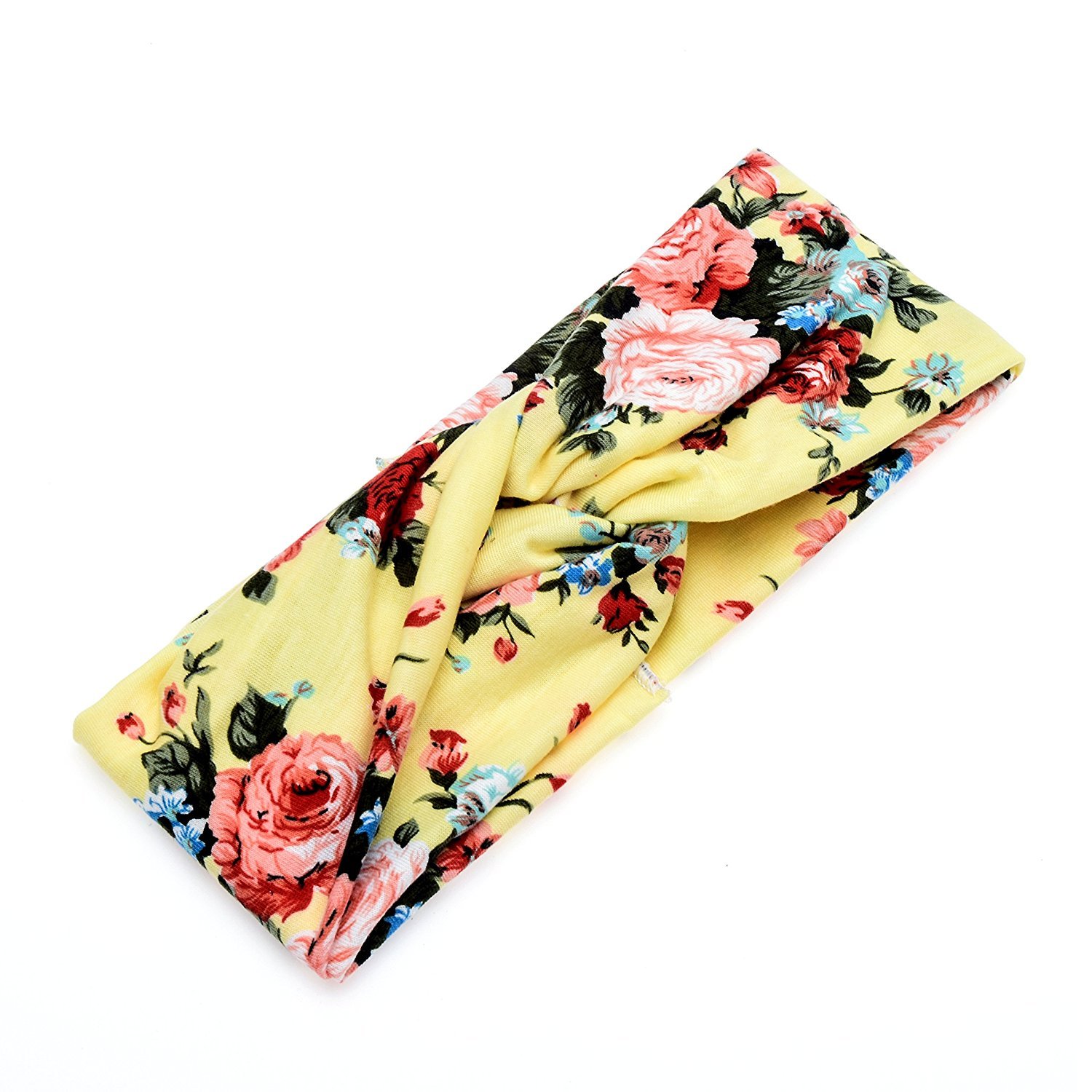 Women Headband Vintage Hair Wrap Hair Accessories,Wishesport Women Elastic Turban Head Wrap Headband Twisted Hair Band,4 Pack