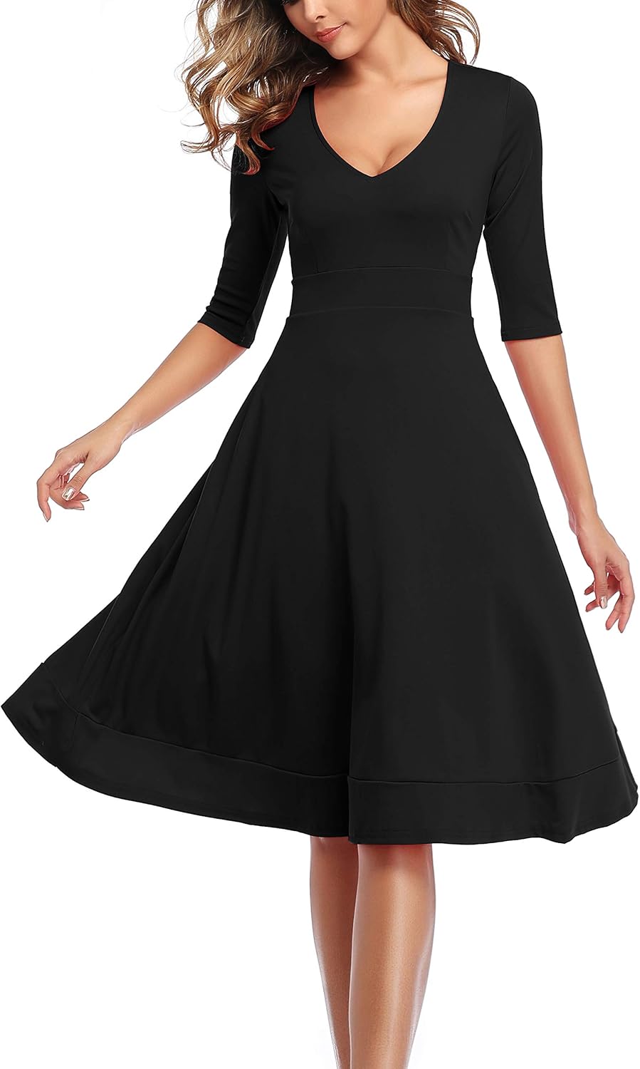 v neck cocktail dress