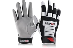 RSPGO Youth Baseball & Softball Batting Gloves for Kids with Super Grip Fit