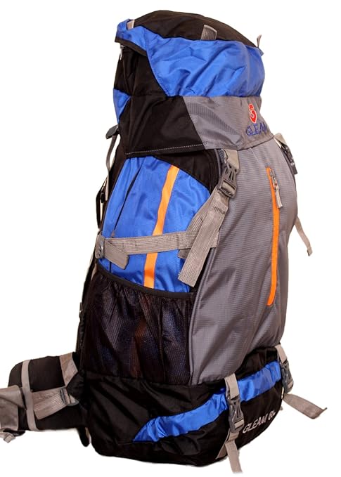 GLEAM 60 Ltr Royal Blue & Grey Trekking Backpack