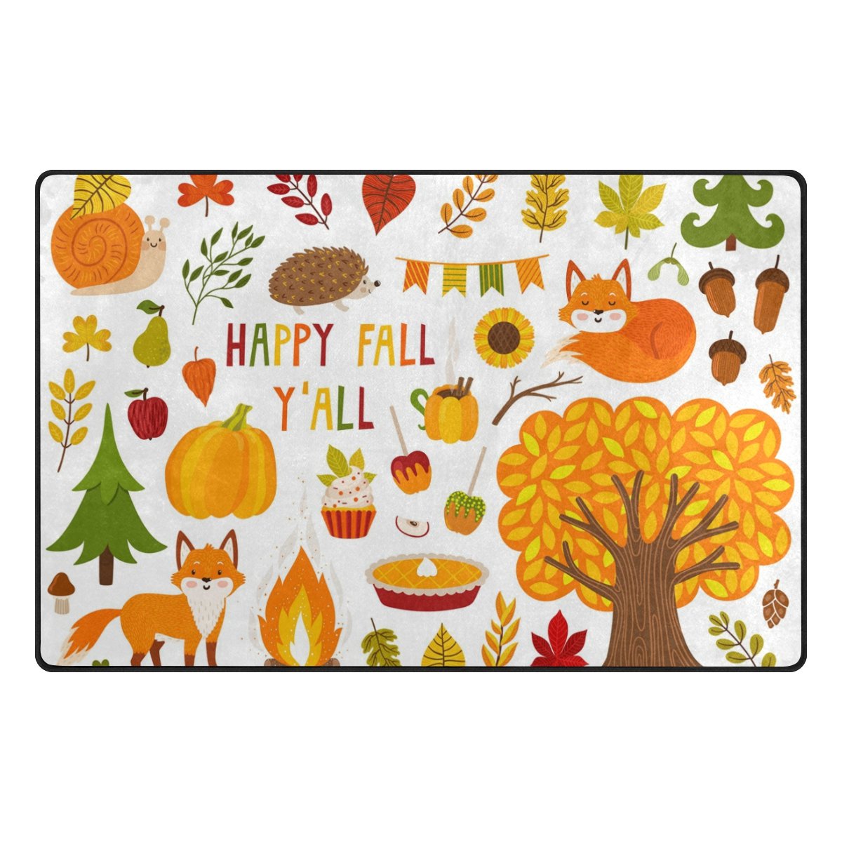 Amazon Com Ingbags Super Soft Modern Cute Plants And Food