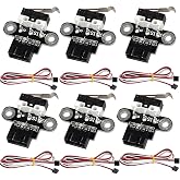 HUAREW 3D Printer Horizontal Mechanical Limit Switch Module Miniature Limit Switch 3 Pins with 1m Cables (6pcs)
