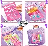 Canal Toys Airbrush Art Activity Case with 8 Colors 10 Stencils Kids Gift 6+ view 5