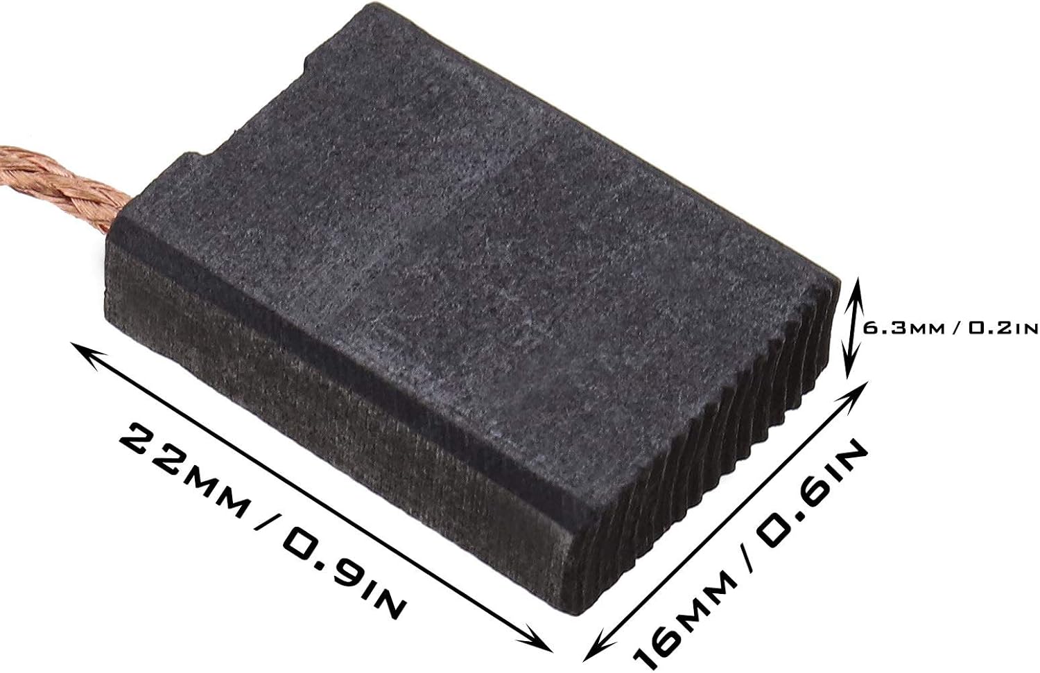 OTOTEC Carbon Brush 6.3x16x22mm 1607014103 1607014111 Compatible with Bosch PWS 1800 PWS 1600 PWS 20-230J with Auto Switch-Off 2 works - Image 5