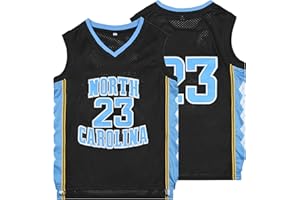 izmbuogai Youth Basketball Shirt North Carolina #23 Basketball Shirt Kids Blue/Black/White Embroidered Jersey Gift