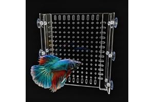 LIYAOLI Acrylic Aquarium Divider for 5 Gallon Fish Tank, 8"x9" Clear Adjustable Isolation Board with Suction Cups