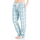 PajamaMania Women's Cotton Flannel Pajama PJ Pants with Pockets