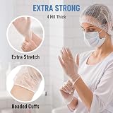 The Real Touch Vinyl Gloves Powder Free Extra Strong Box of 100 Clear view 7
