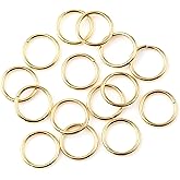 HDSupplies 200 Pieces - 7mm Jump Rings Gold Tone Plated - 21 Gauge (0.7mm Thickness)